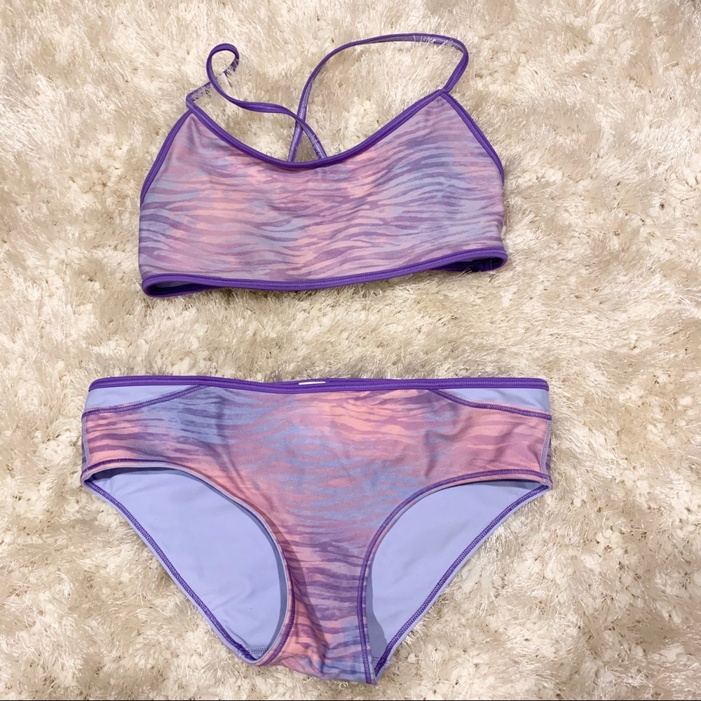 Ivivva Bikini Girls Purple Pink Size 12